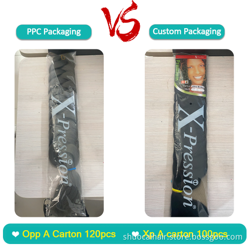 SC  false hair for braids outre braid Hair Extension Synthetic Crochet Ombre Braiding Wick Hair X Pression 165g 82Inches